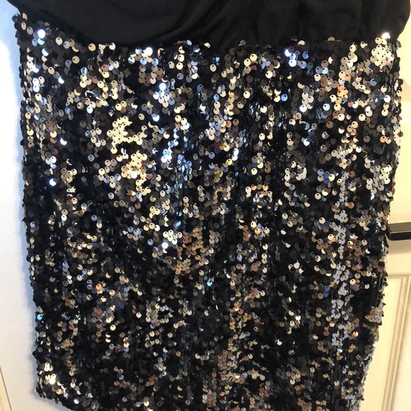 Black One Shoulder Cocktail Dress with Sequins from Nordstroms - Picture 2 of 5